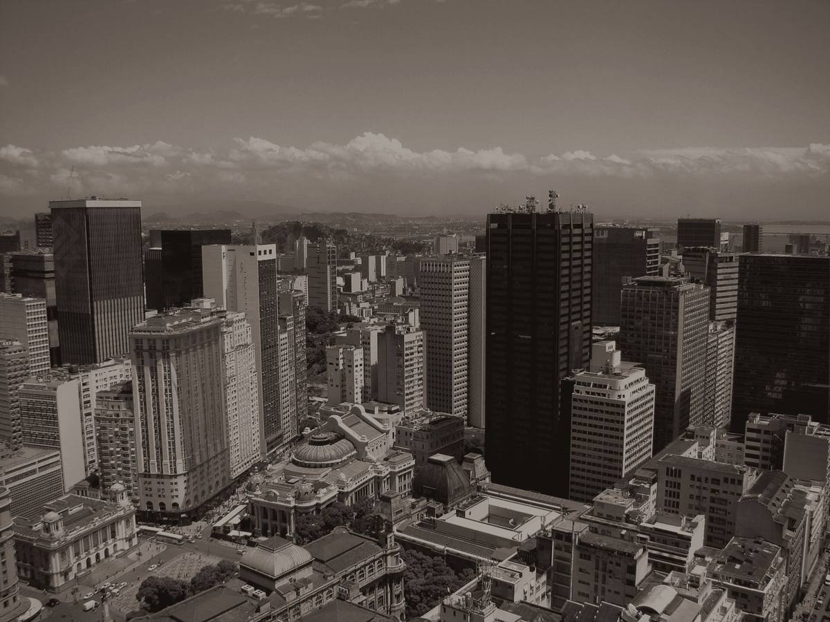 Prédios do Centro do Rio de Janeiro vistos do alto